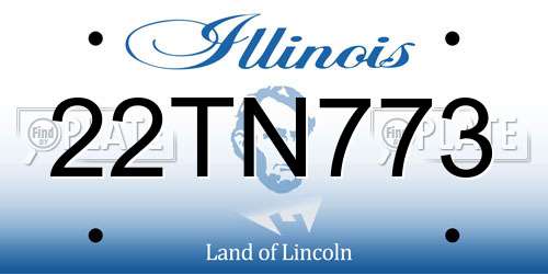 22TN773 Illinois License Plate