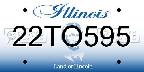 22TO595 Illinois License Plate