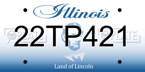 22TP421 Illinois License Plate