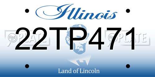 22TP471 Illinois License Plate