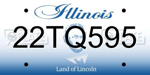 22TQ595 Illinois License Plate