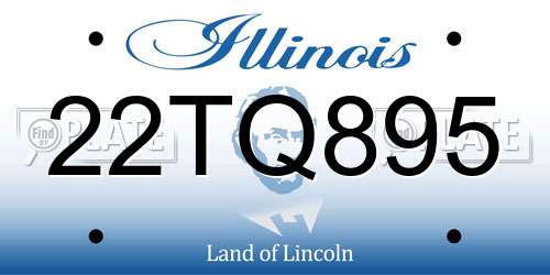 22TQ895 Illinois License Plate