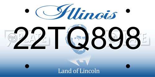 22TQ898 Illinois License Plate