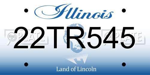 22TR545 Illinois License Plate