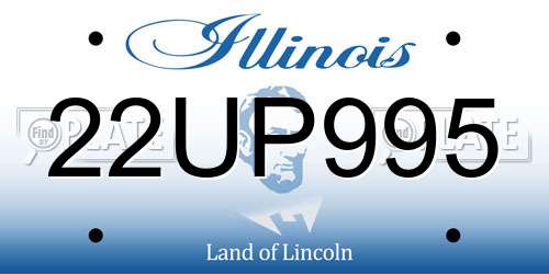 22UP995 Illinois License Plate