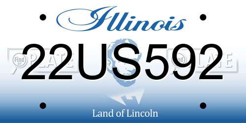 22US592 Illinois License Plate