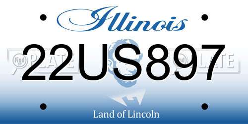 22US897 Illinois License Plate