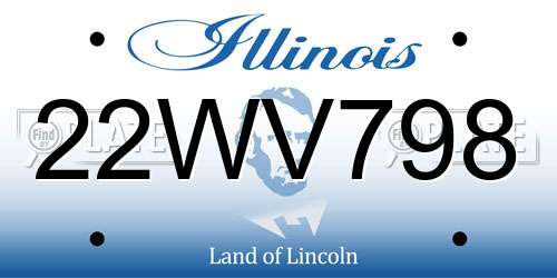 22WV798 Illinois License Plate