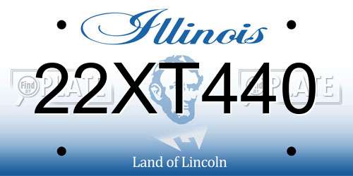 22XT440 Illinois License Plate