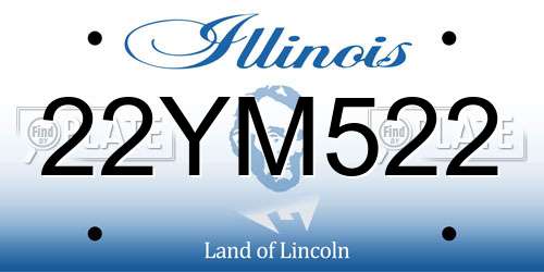 22YM522 Illinois License Plate