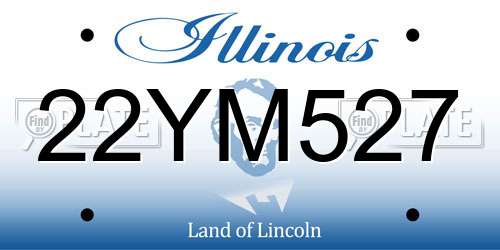 22YM527 Illinois License Plate