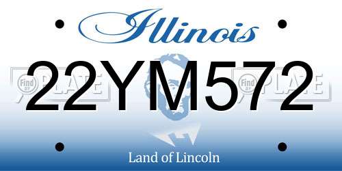 22YM572 Illinois License Plate