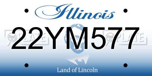 22YM577 Illinois License Plate