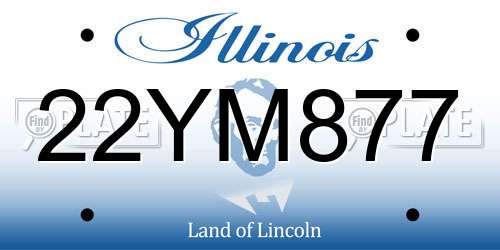 22YM877 Illinois License Plate