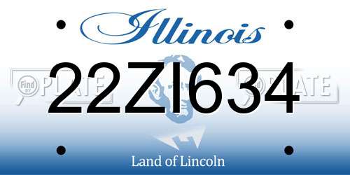 22ZI634 Illinois License Plate