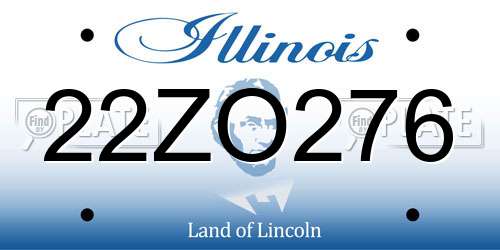 22ZO276 Illinois License Plate