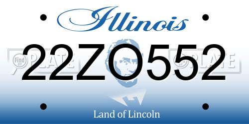 22ZO552 Illinois License Plate