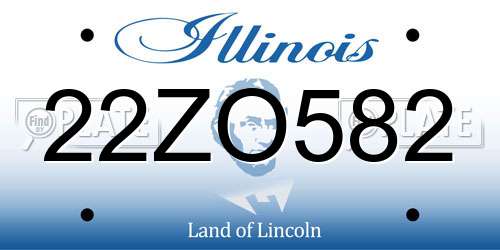 22ZO582 Illinois License Plate
