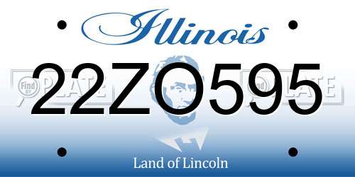 22ZO595 Illinois License Plate