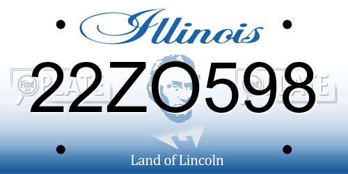 22ZO598 Illinois License Plate