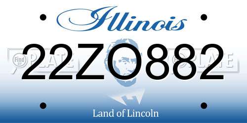 22ZO882 Illinois License Plate