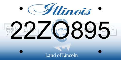 22ZO895 Illinois License Plate