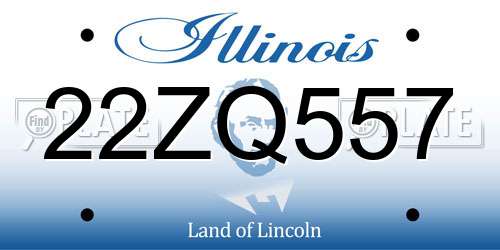 22ZQ557 Illinois License Plate