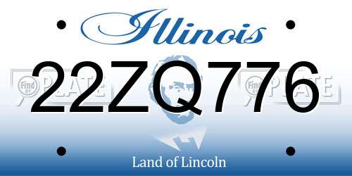 22ZQ776 Illinois License Plate