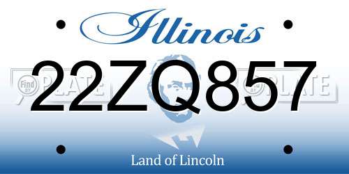22ZQ857 Illinois License Plate