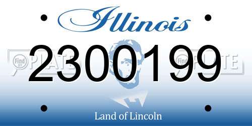 2300199 Illinois License Plate