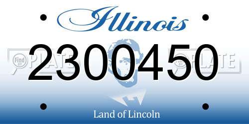 2300450 Illinois License Plate