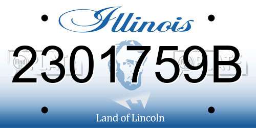 2301759B Illinois License Plate