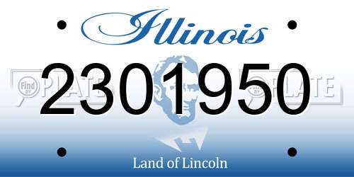 2301950 Illinois License Plate