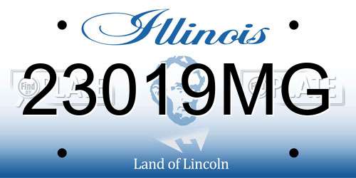 23019MG Illinois License Plate