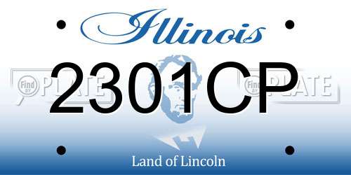 2301CP Illinois License Plate