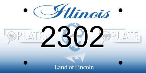 2302 Illinois License Plate