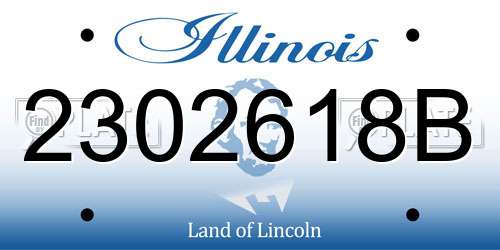 2302618B Illinois License Plate