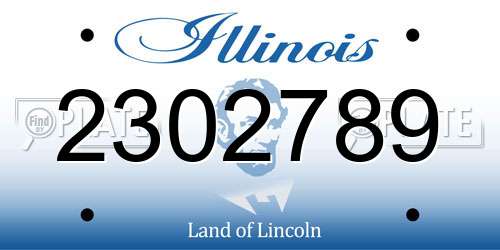 2302789 Illinois License Plate