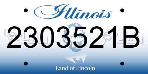 2303521B Illinois License Plate