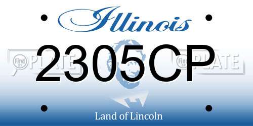 2305CP Illinois License Plate