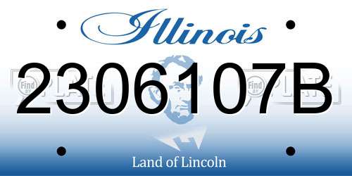 2306107B Illinois License Plate