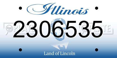 2306535 Illinois License Plate