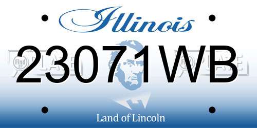 23071WB Illinois License Plate