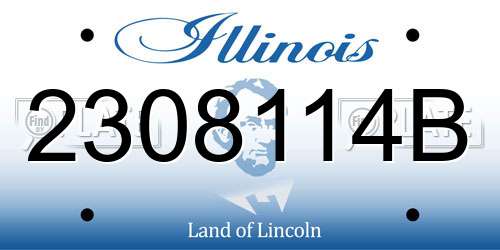 2308114B Illinois License Plate
