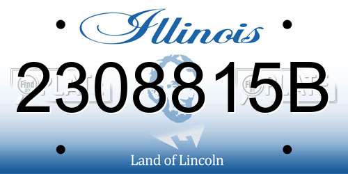 2308815B Illinois License Plate