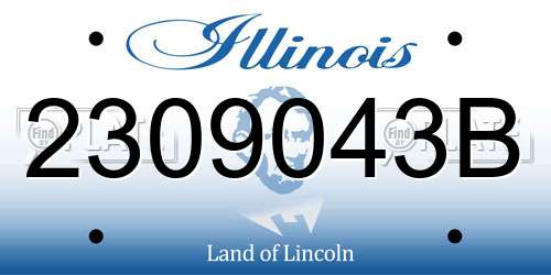 2309043B Illinois License Plate
