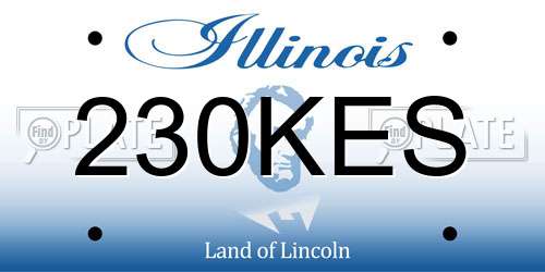 230KES Illinois License Plate