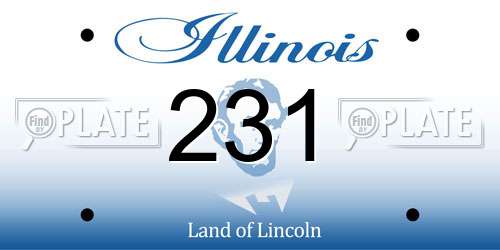 231 Illinois License Plate