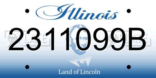 2311099B Illinois License Plate