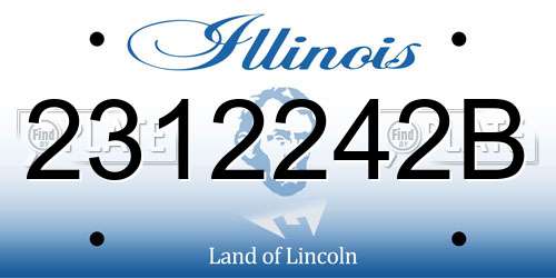 2312242B Illinois License Plate